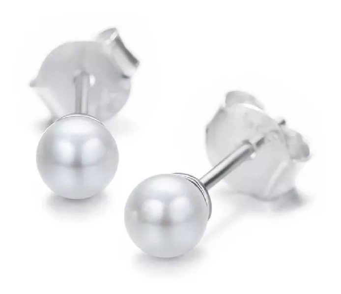 AROS PERLA BLANCA TRADICIONAL EN PLATA 925 SILVER HEART - 1