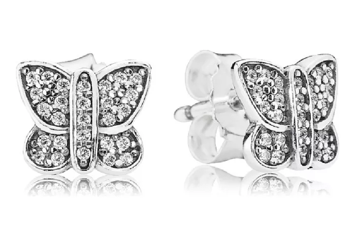 AROS MARIPOSAS MÁGICAS Y CIRCONES EN PLATA 925 SILVER HEART - 1