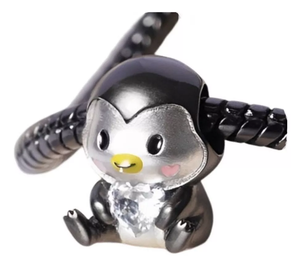 CHARM PINGÜINO CON CORAZÓN DE CIRCÓN PLATA 925 SILVER HEART - 3