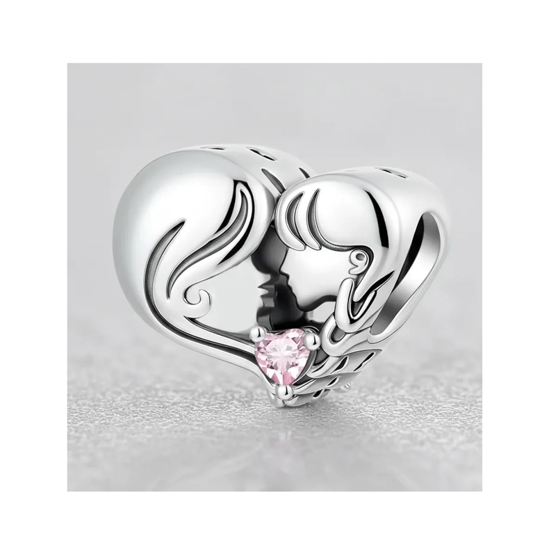 CHARM AMOR INCONDICIONAL MADRE E HIJA PLATA 925 SILVER HEART - 4