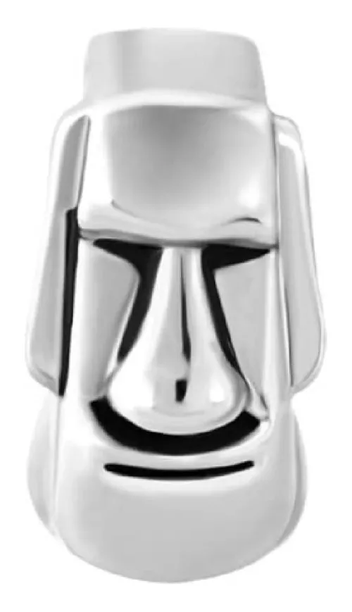 CHARM MOAI ISLA DE PASCUA EN PLATA 925 SILVER HEART - 2
