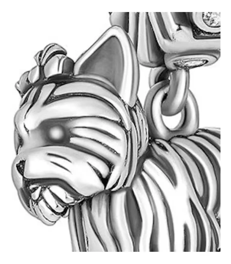 CHARM PERRO YORKSHIRE EN PLATA 925 SILVER HEART - 4