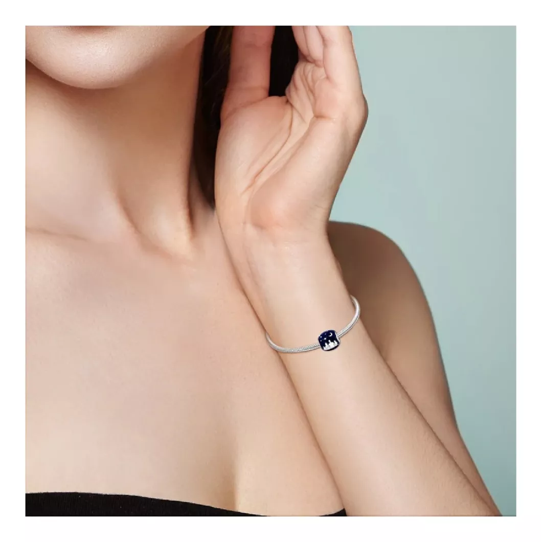 CHARM FAMILIA UNIDA CIELO ESTRELLADO PLATA 925 SILVER HEART - 4