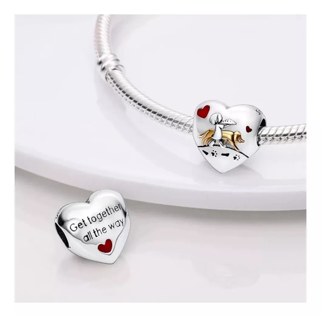 CHARM CORAZÓN AMISTAD CANINA EN PLATA 925 SILVER HEART - 2