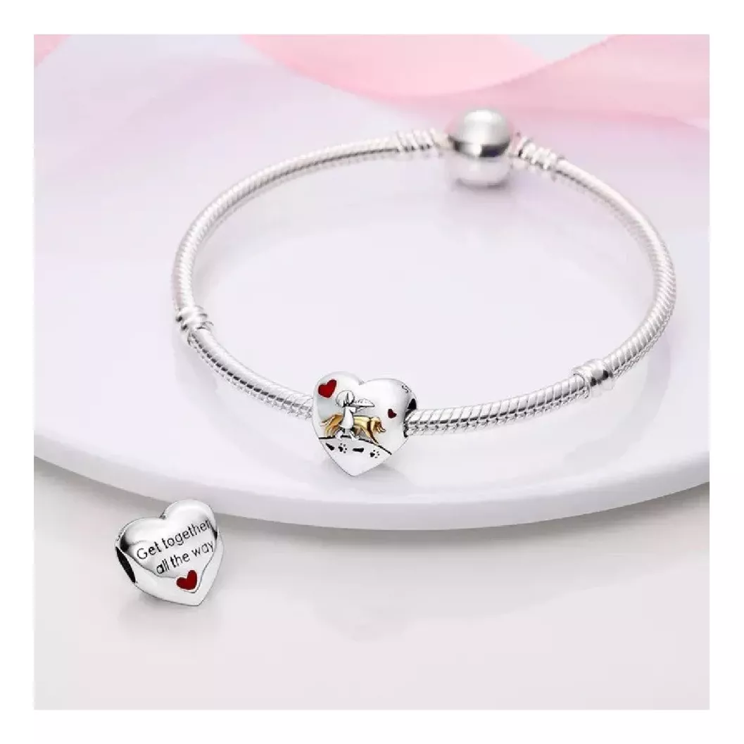 CHARM CORAZÓN AMISTAD CANINA EN PLATA 925 SILVER HEART - 3