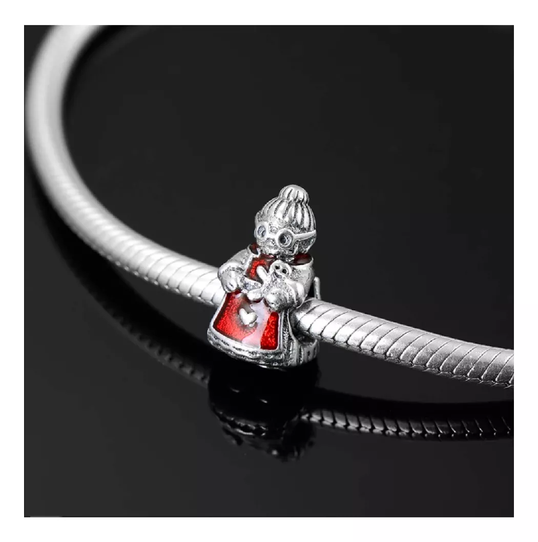 CHARM ABUELA DE NAVIDAD Y GALLETA EN PLATA 925 SILVER HEART - 3