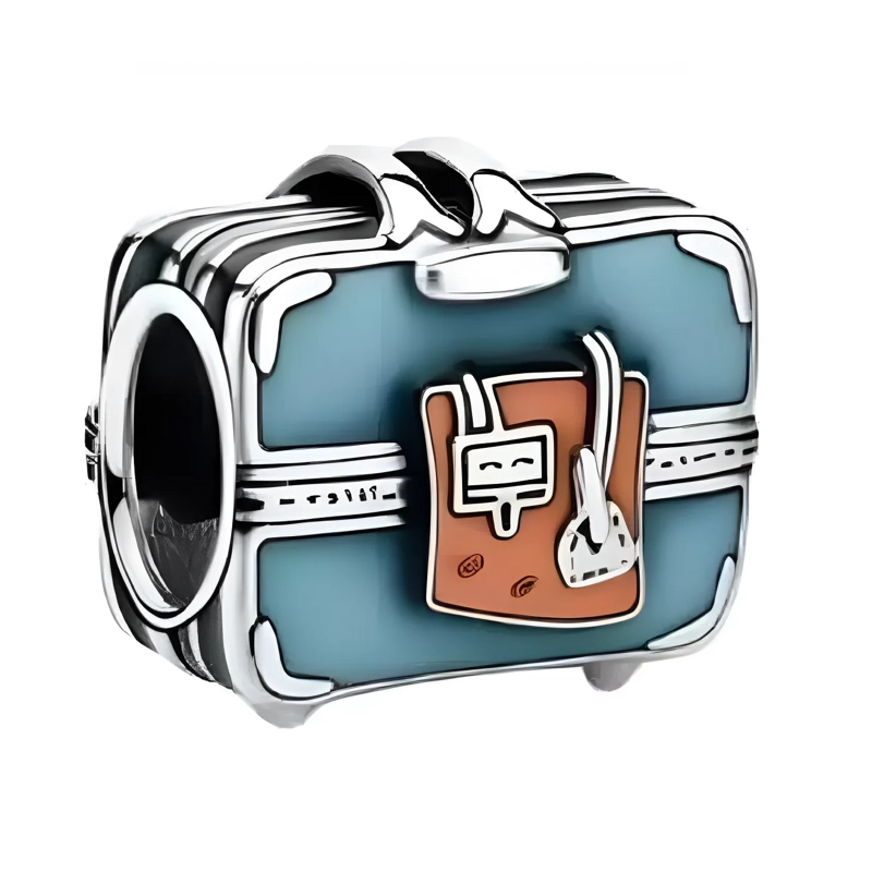 CHARM MALETA DE VIAJE CELESTE EN PLATA 925 SILVER HEART - 1