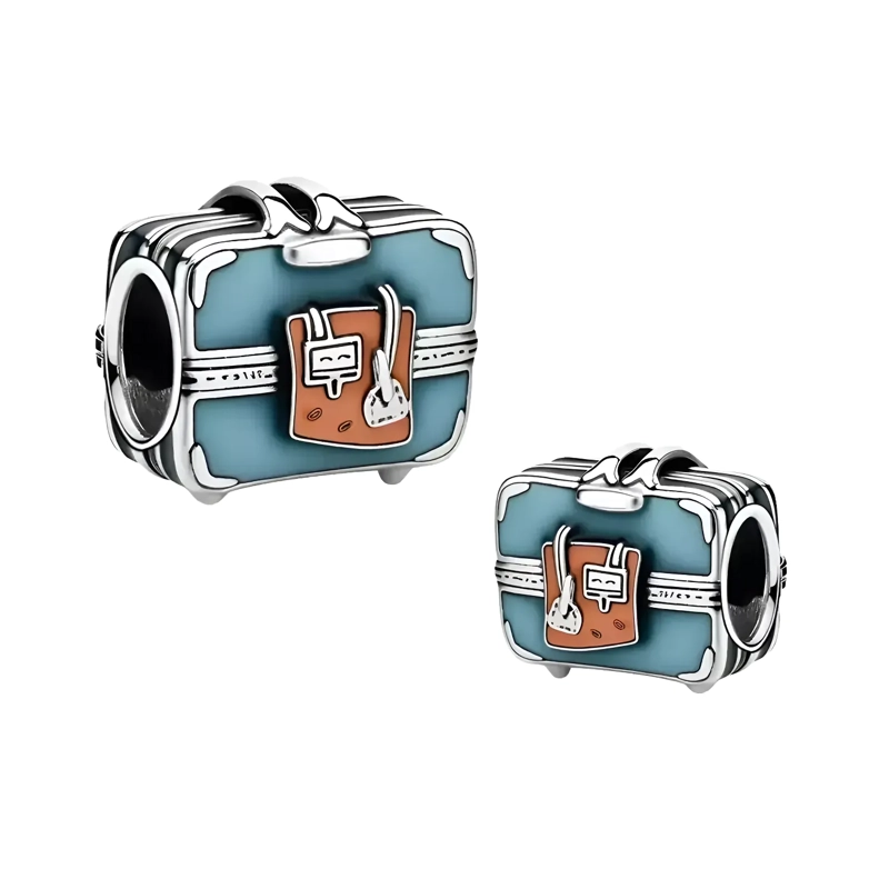 CHARM MALETA DE VIAJE CELESTE EN PLATA 925 SILVER HEART - 2