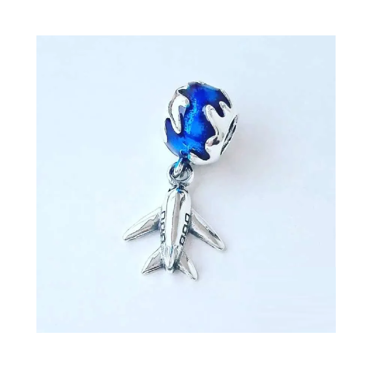 CHARM AVIÓN VIAJE POR EL MUNDO EN PLATA 925 SILVER HEART - 2