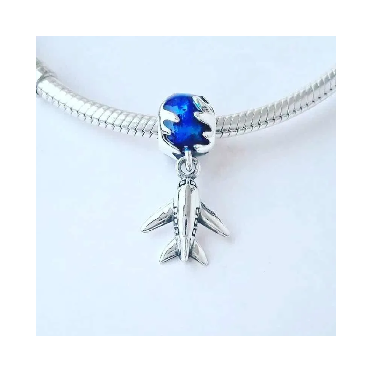 CHARM AVIÓN VIAJE POR EL MUNDO EN PLATA 925 SILVER HEART - 3
