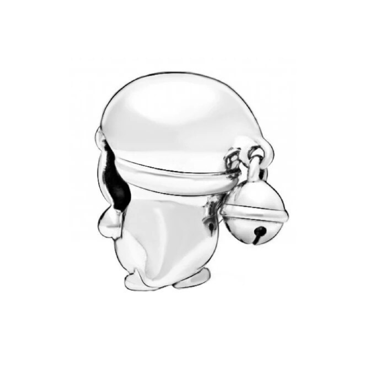 CHARM PINGÜINO CON GORRO Y CASCABEL PLATA 925 SILVER HEART - 3