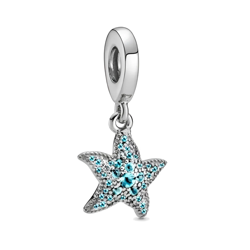 CHARM ESTRELLA DE MAR CELESTE EN PLATA 925 SILVER HEART - 1