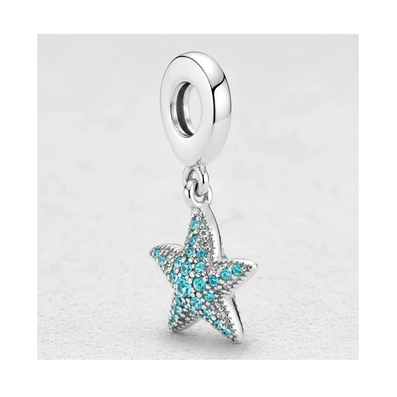 CHARM ESTRELLA DE MAR CELESTE EN PLATA 925 SILVER HEART - 4