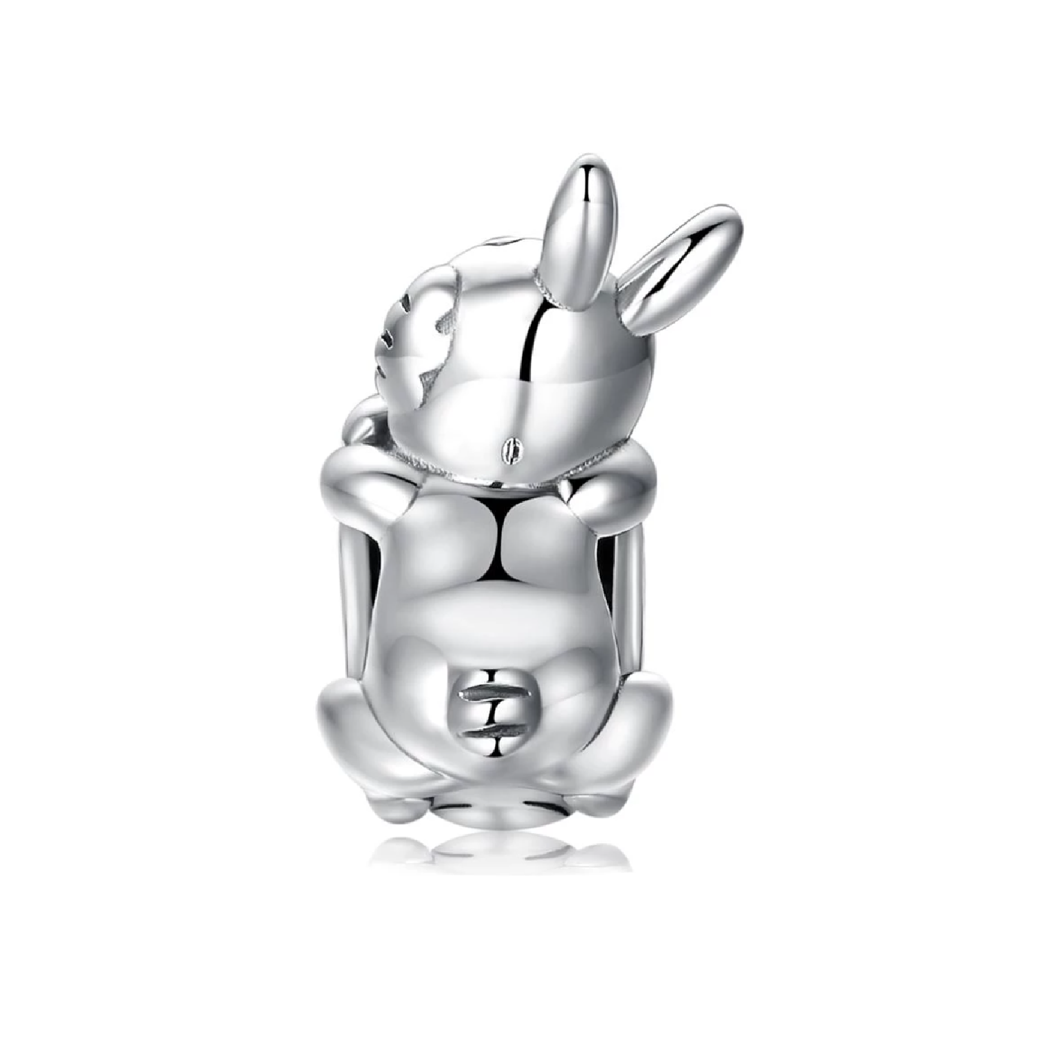 CHARM CONEJO DE PASCUA CON HUEVO EN PLATA 925 SILVER HEART - 2