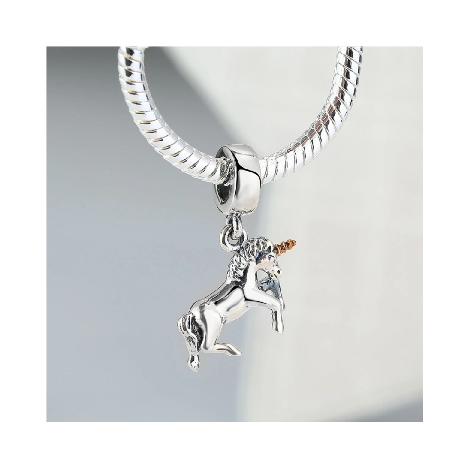 CHARM UNICORNIO SOLEMNE EN PLATA 925 SILVER HEART - 4