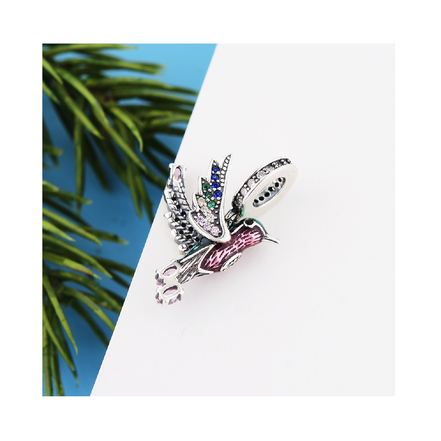 CHARM COLIBRÍ PICAFLOR MÁGICO EN PLATA 925 SILVER HEART - 2