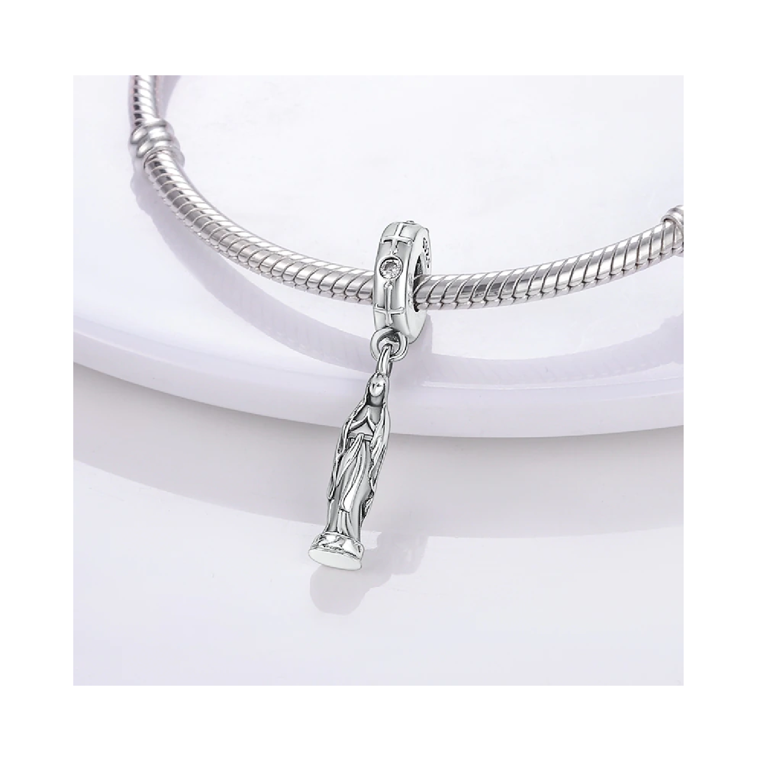CHARM VIRGEN MAJESTUOSA EN PLATA 925 SILVER HEART - 2