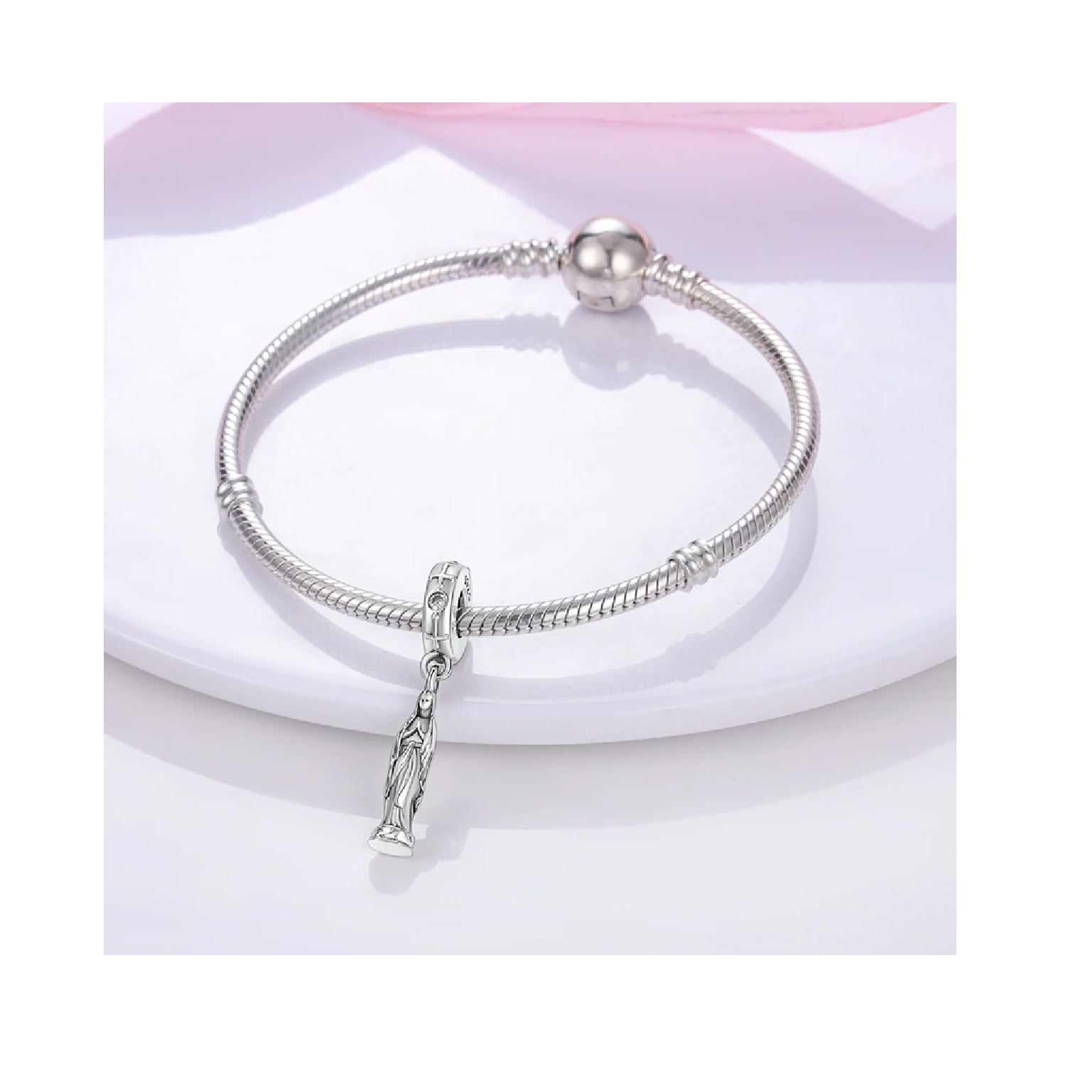 CHARM VIRGEN MAJESTUOSA EN PLATA 925 SILVER HEART - 3