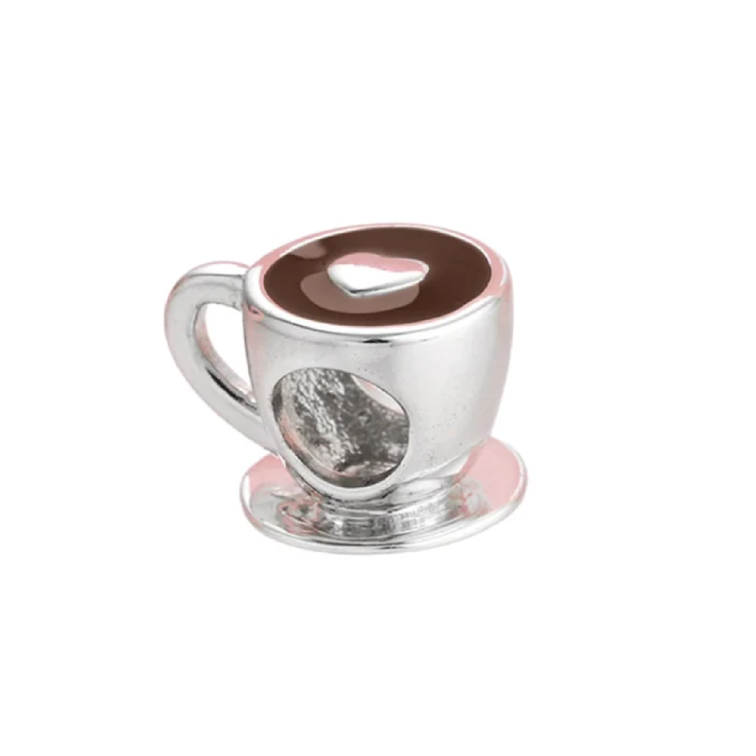 CHARM TAZA DE CAFÉ Y CORAZÓN EN PLATA 925 SILVER HEART - 2