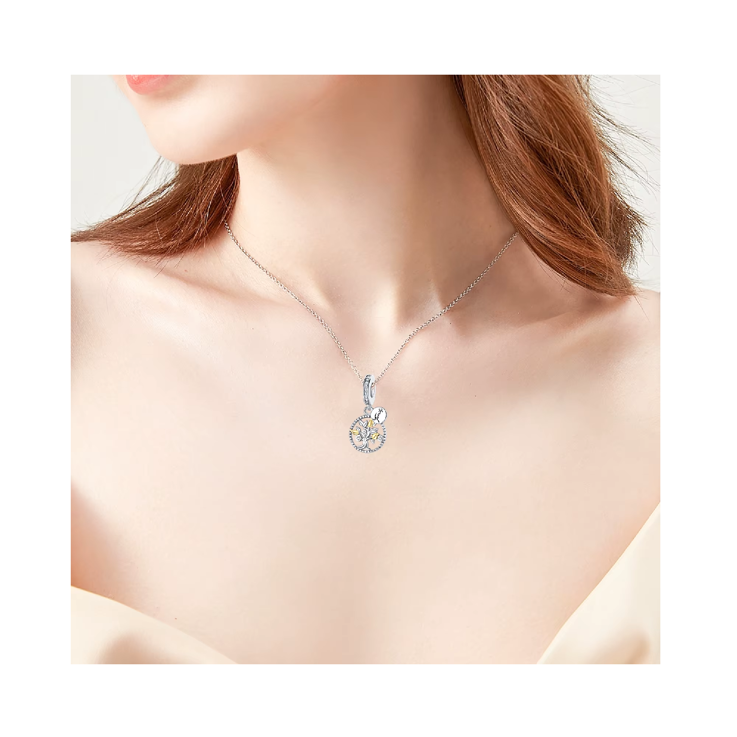 CHARM ÁRBOL DE LA VIDA Y FAMILIA EN PLATA 925 SILVER HEART - 4