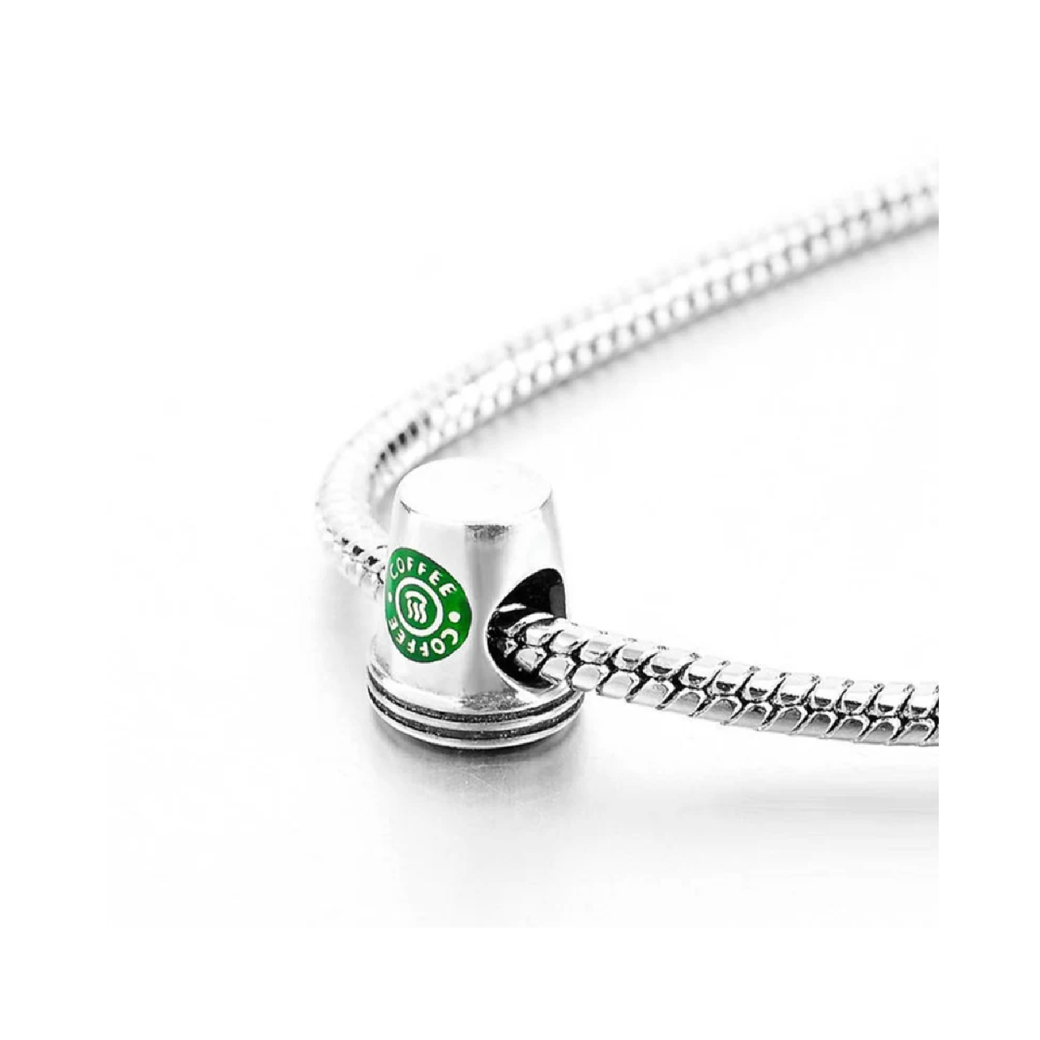 CHARM VASO DE CAFÉ CON TAPA EN PLATA 925 SILVER HEART - 4
