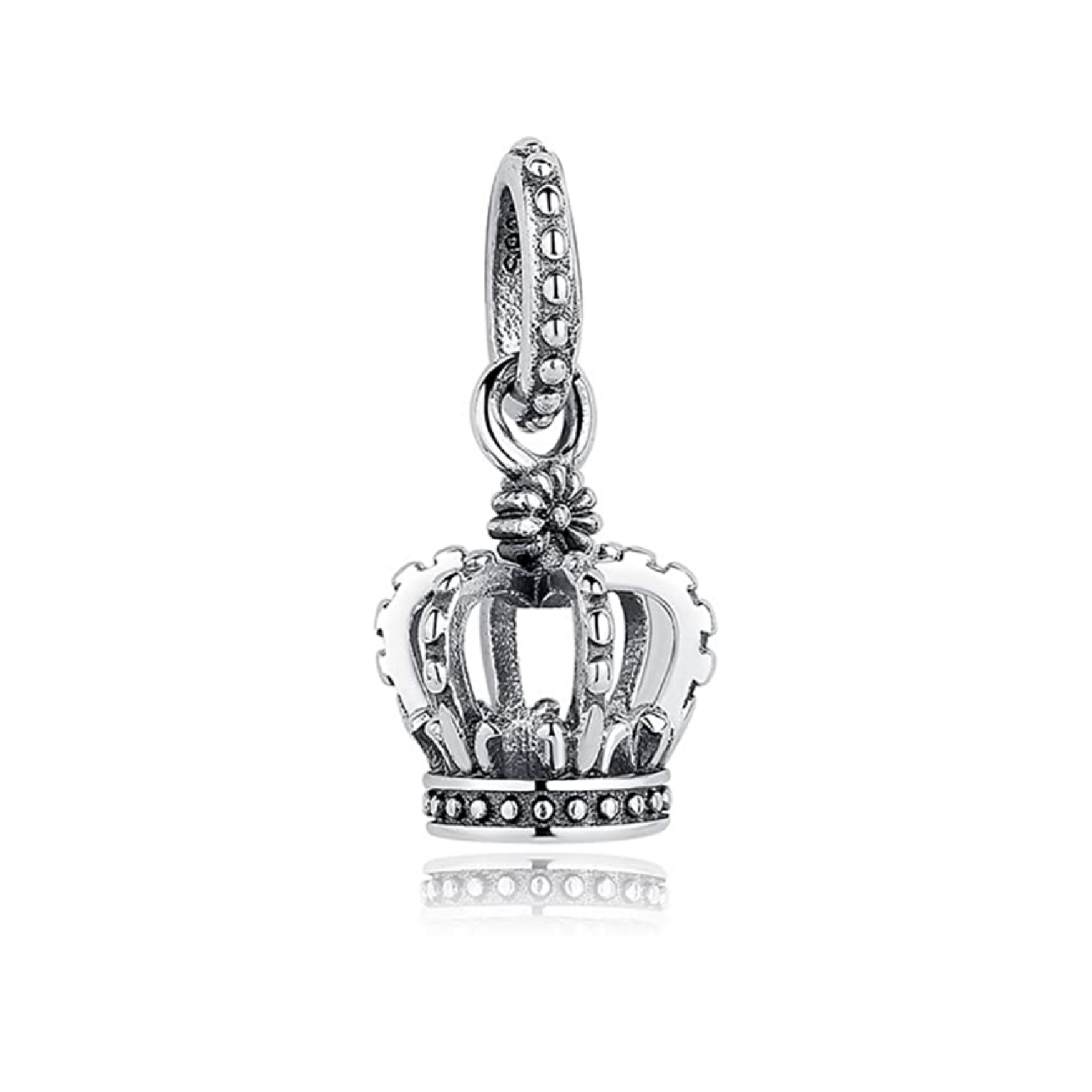CHARM CORONA DE REINA EN PLATA 925 SILVER HEART - 1
