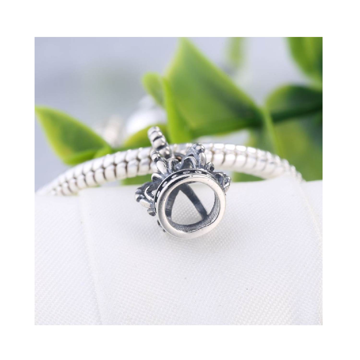 CHARM CORONA DE REINA EN PLATA 925 SILVER HEART - 3