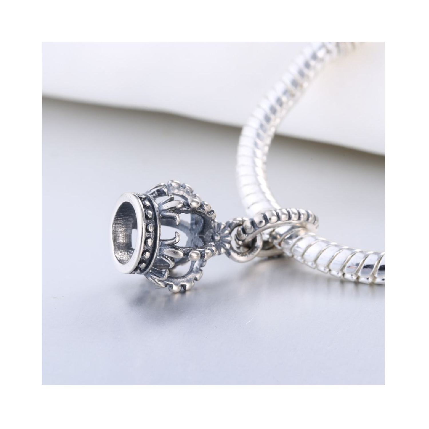 CHARM CORONA DE REINA EN PLATA 925 SILVER HEART - 4