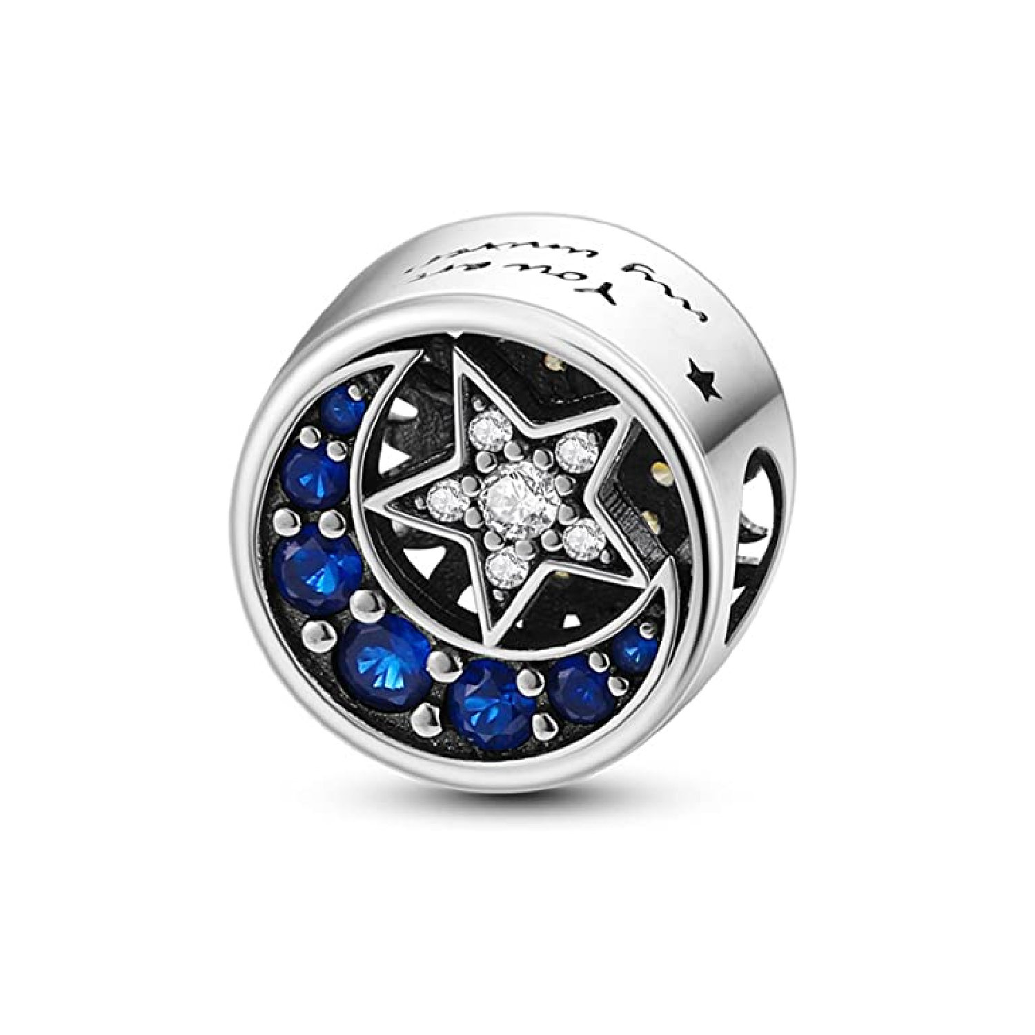 CHARM UNIVERSO SOL, LUNA Y ESTRELLA PLATA 925 SILVER HEART - 2