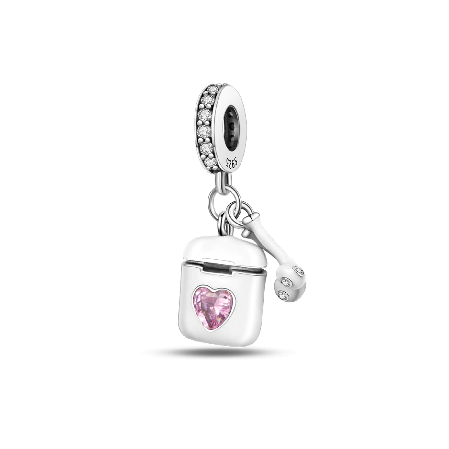 CHARM AUDIFONOS BLUETOOTH Y CORAZÓN PLATA 925 SILVER HEART - 1