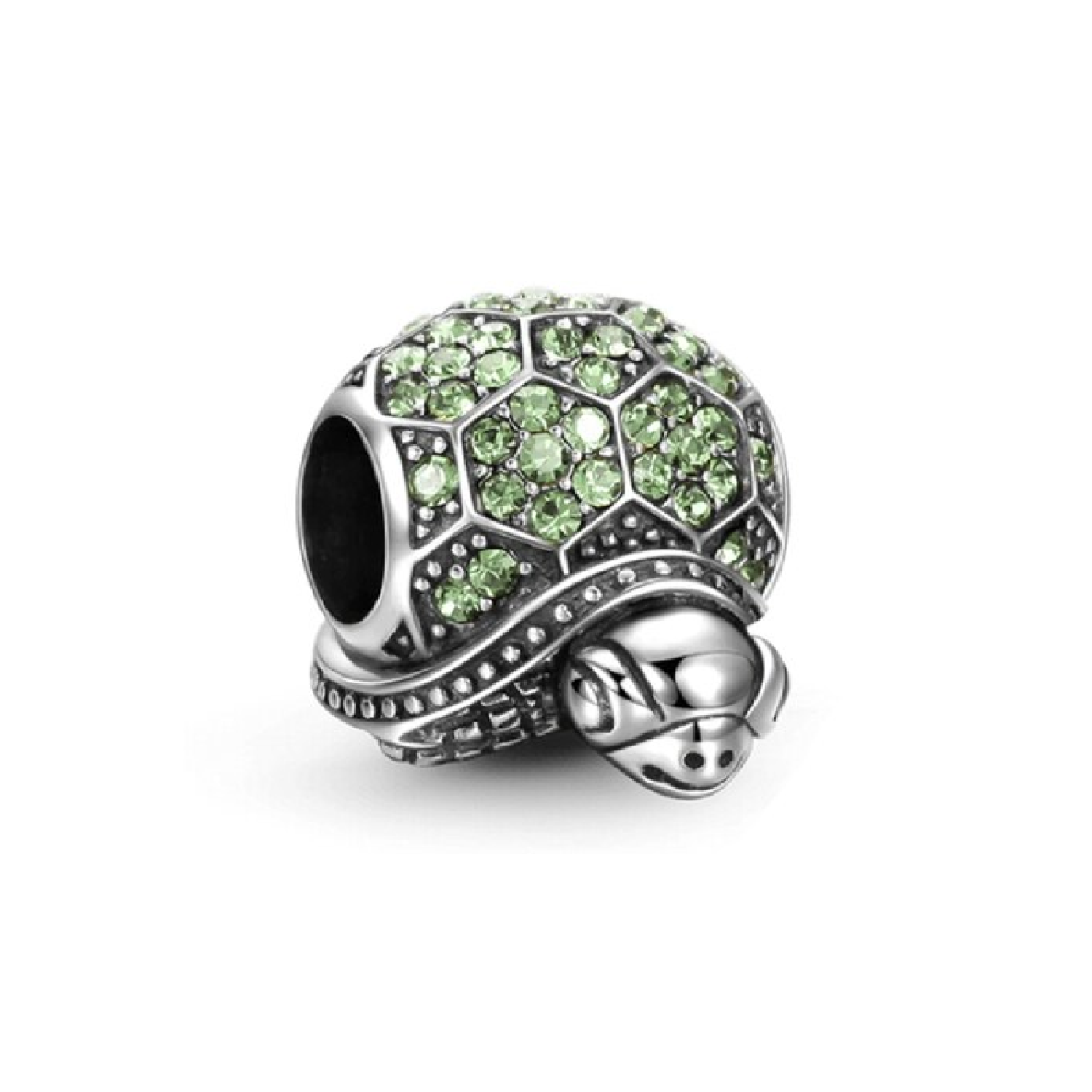 CHARM TORTUGA DE LA SUERTE Y CIRCONES PLATA 925 SILVER HEART - 1