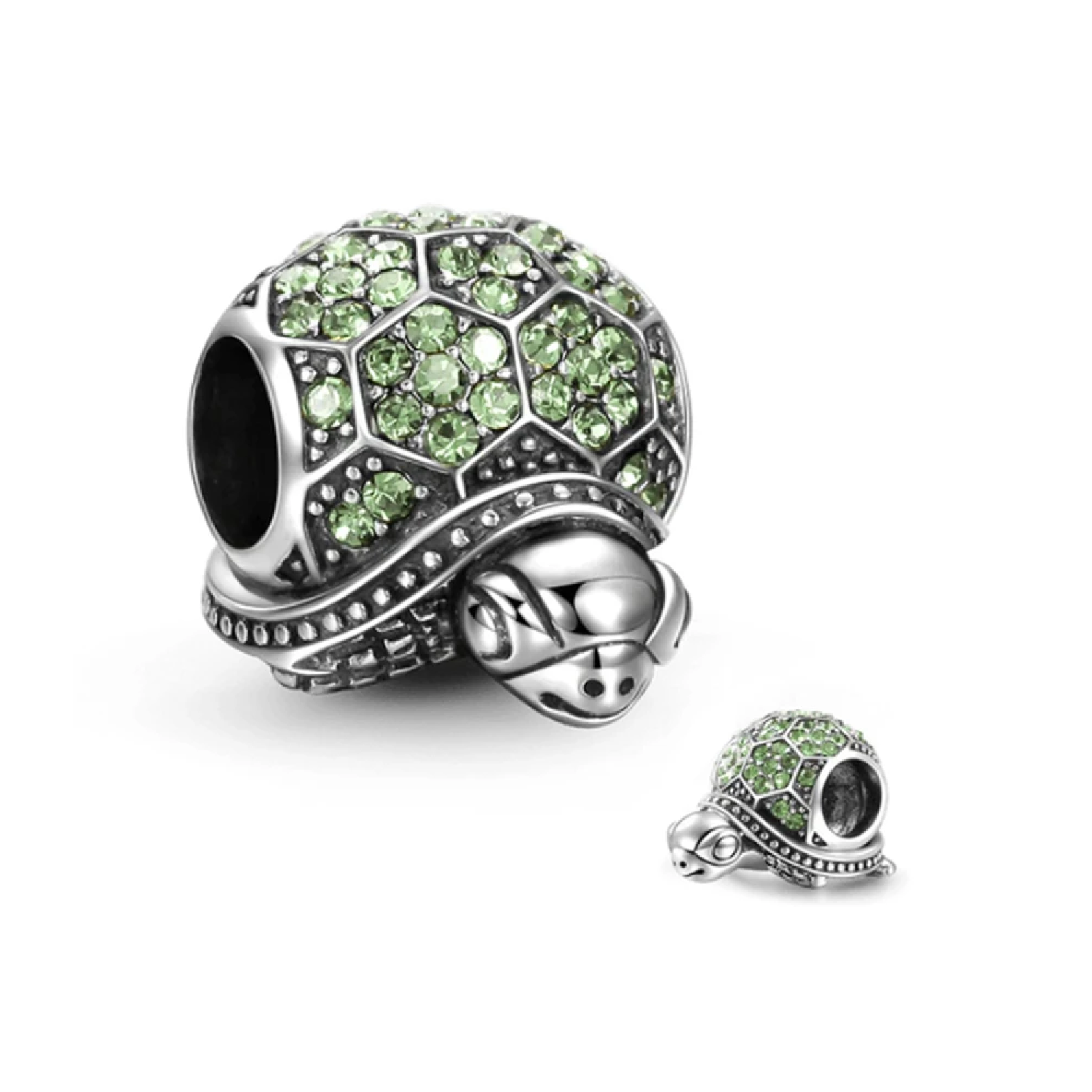CHARM TORTUGA DE LA SUERTE Y CIRCONES PLATA 925 SILVER HEART - 2