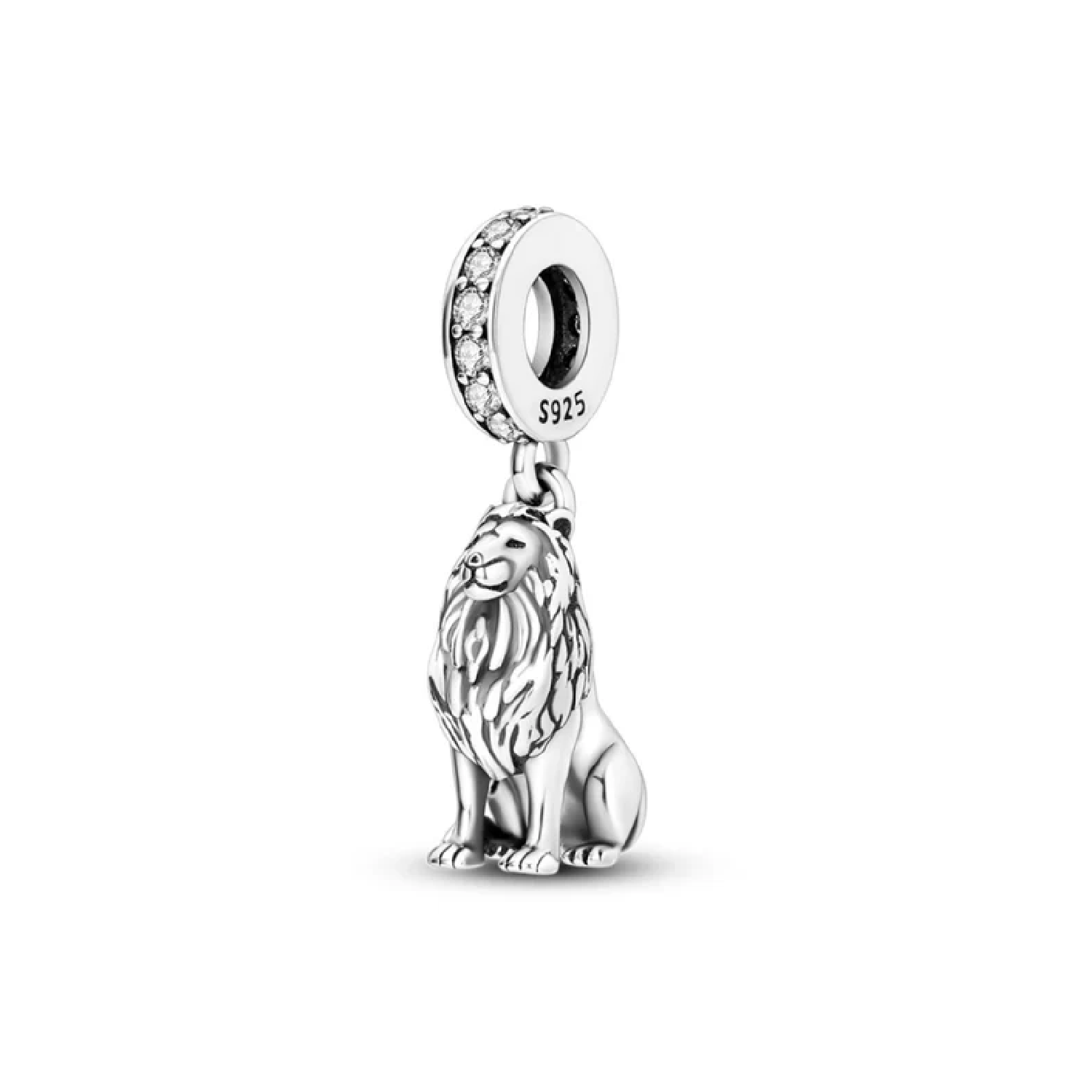 CHARM LEÓN MAJESTUOSO Y CIRCONES EN PLATA 925 SILVER HEART - 1