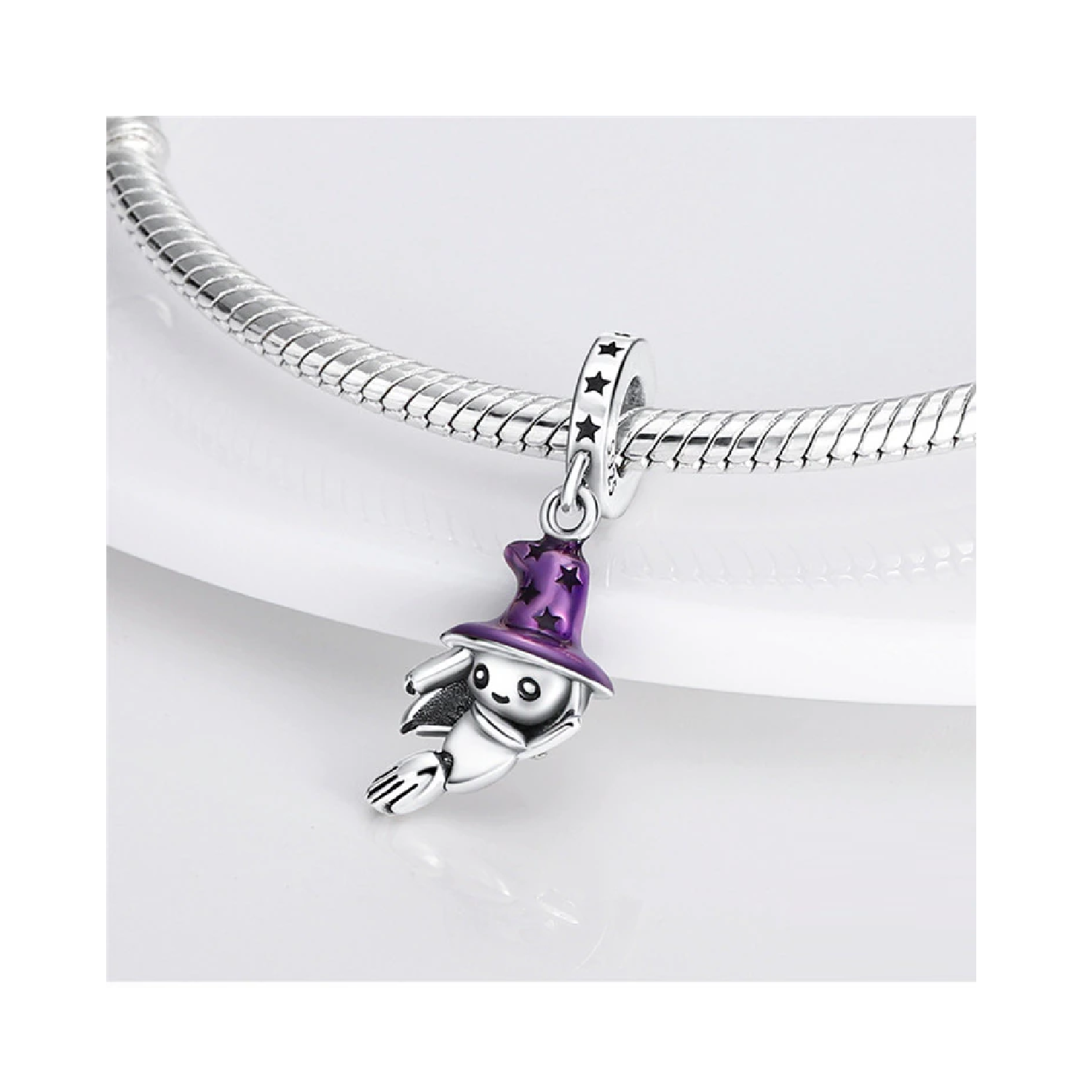 CHARM BRUJITA MÁGICA Y ESTRELLAS EN PLATA 925 SILVER HEART - 2