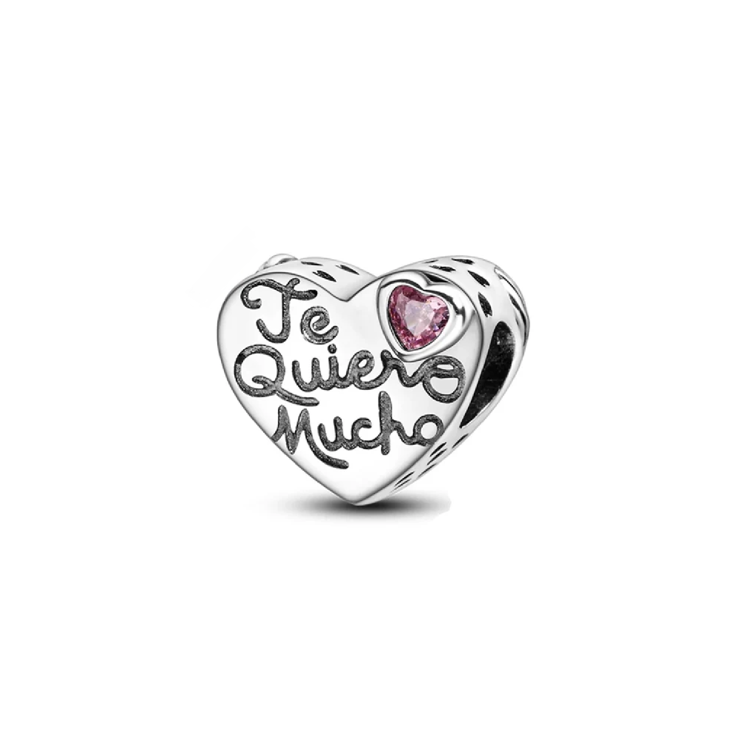 CHARM CORAZÓN ABRAZO TE QUIERO MUCHO PLATA 925 SILVER HEART - 1