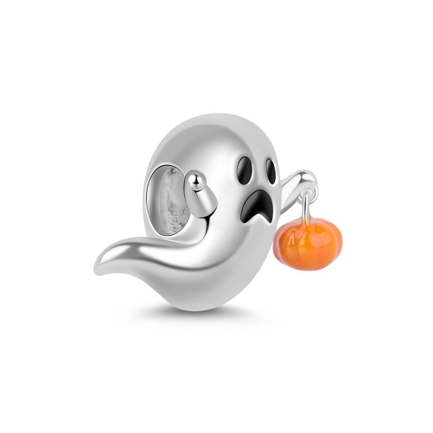 CHARM FANTASMA Y CALABAZA HALLOWEEN PLATA 925 SILVER HEART - 2