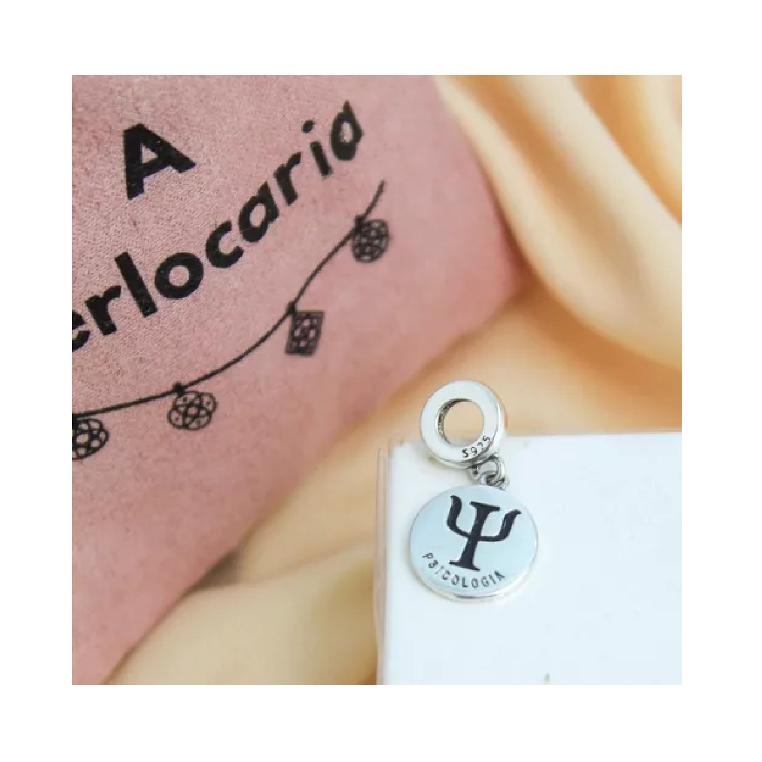 CHARM PROFESIÓN PSICOLOGÍA EN PLATA 925 SILVER HEART - 3