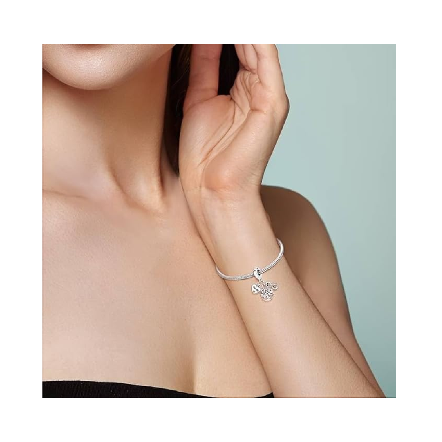 CHARM TRIPLE FAMILIA ETERNA EN PLATA 925 SILVER HEART - 4