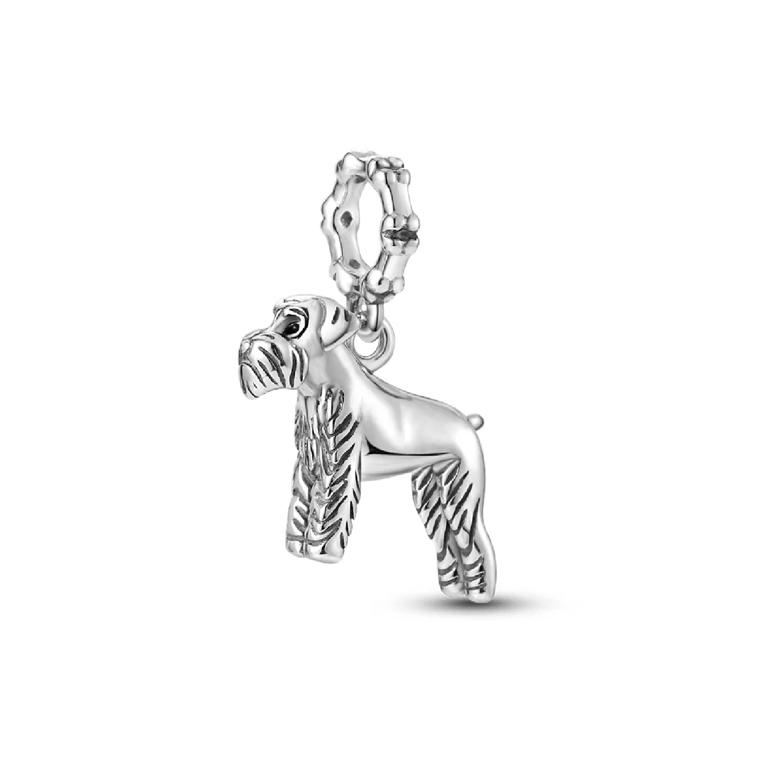 CHARM PERRO SCHNAUZER EN PLATA 925 SILVER HEART - 1