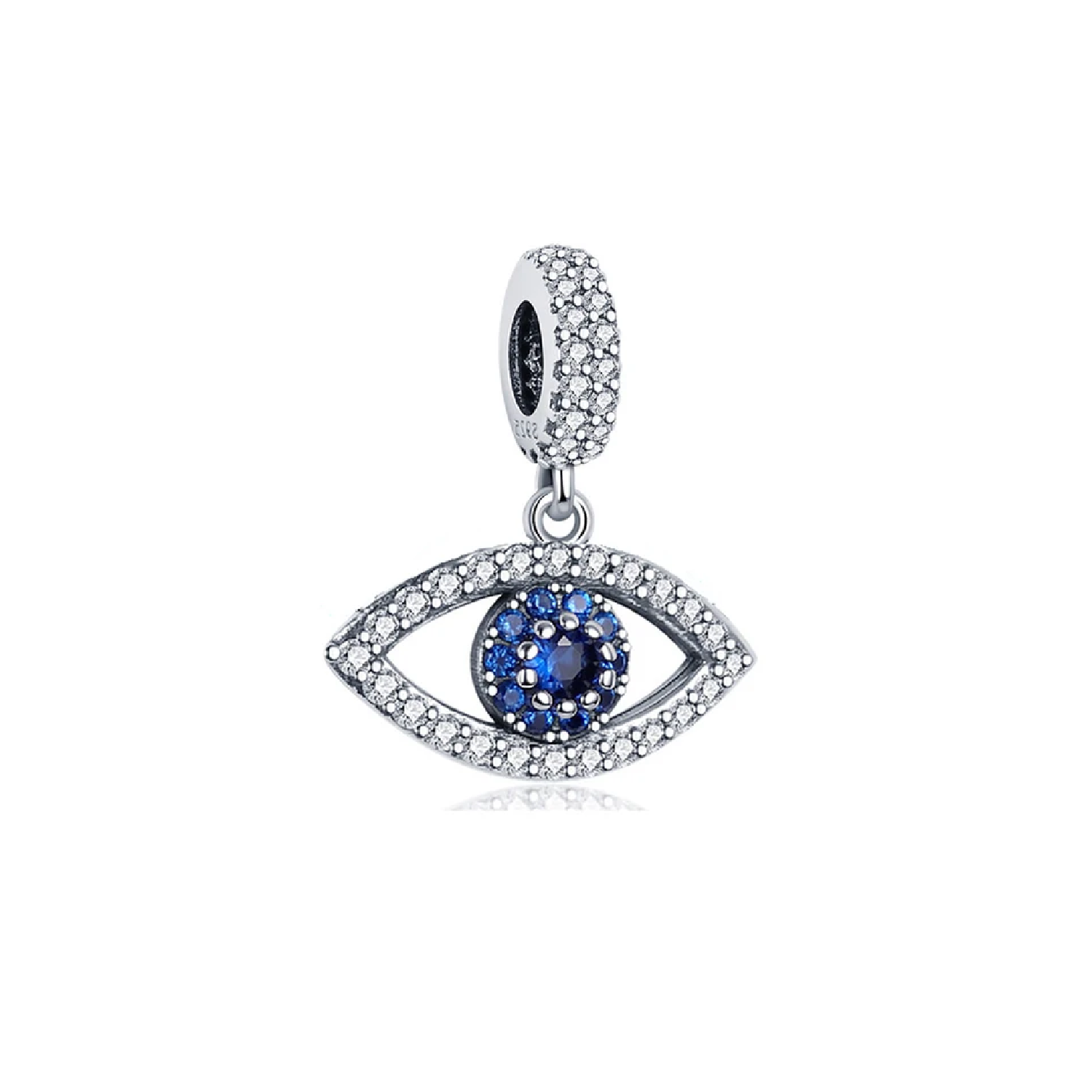 CHARM OJO TURCO ESPIRITUAL Y CIRCONES PLATA 925 SILVER HEART - 1