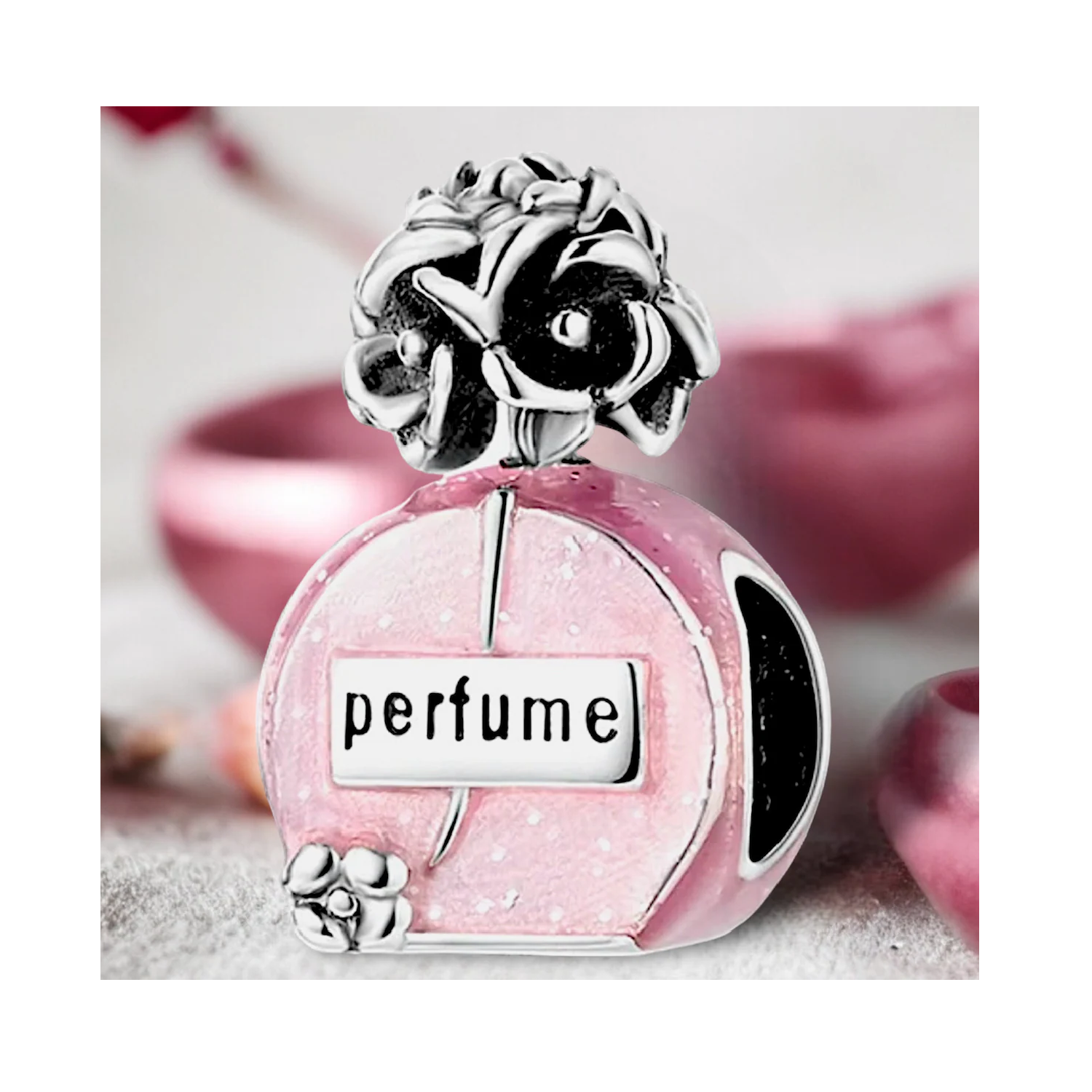CHARM BOTELLA DE PERFUME CAMELIAS EN PLATA 925 SILVER HEART - 4
