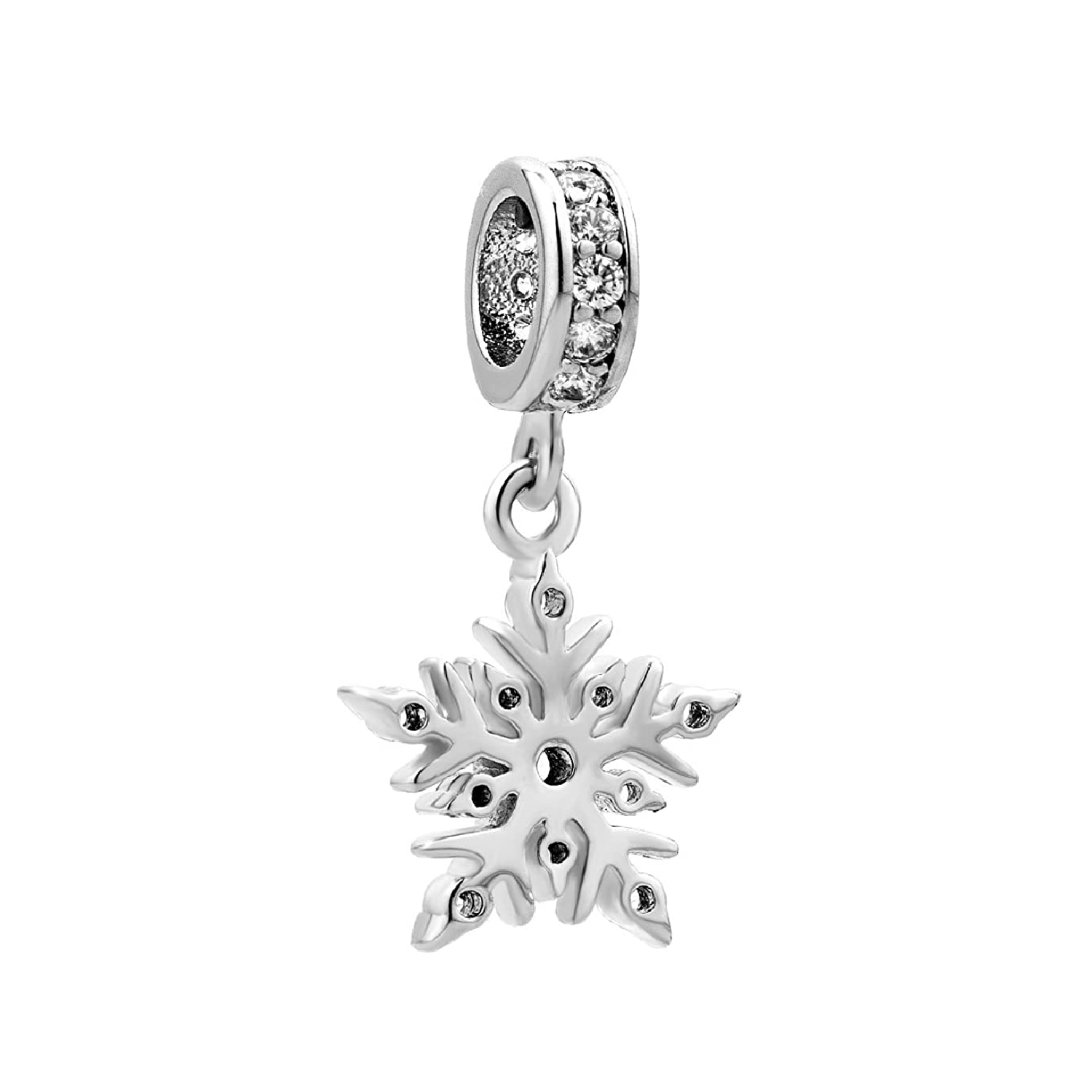 CHARM COPO NIEVE CIRCONES BRILLANTES PLATA 925 SILVER HEART - 3