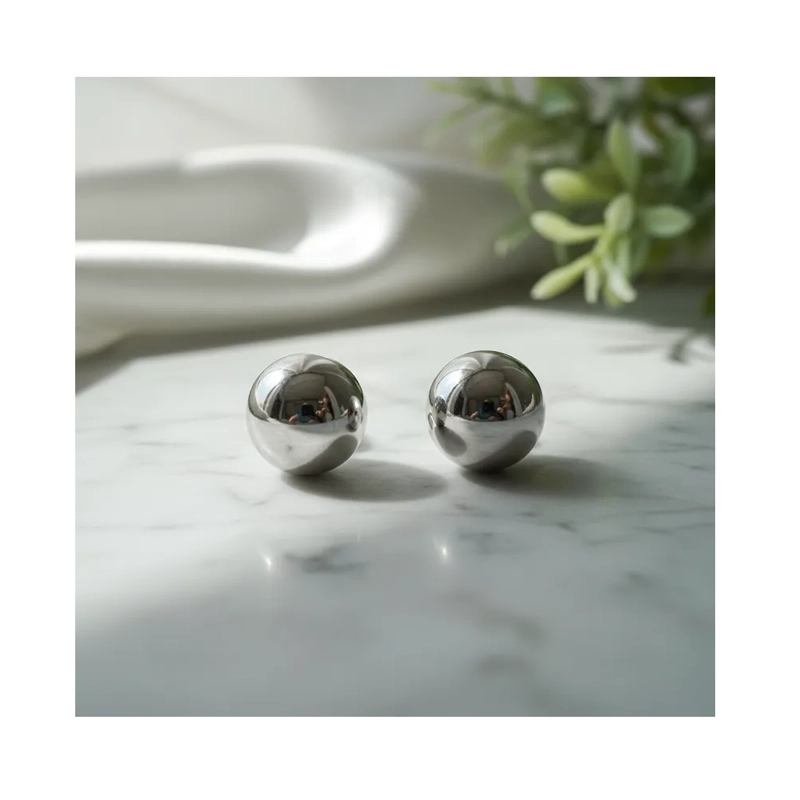 AROS ESFERA BRILLANTE EN PLATA FINA 925 SILVER HEART - 5