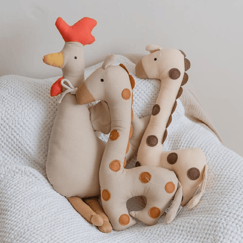 MUÑECO BFT MULTICOLOR JUGUETE APEGO GALLO GANSO JIRAFA BEBES LAU - 8