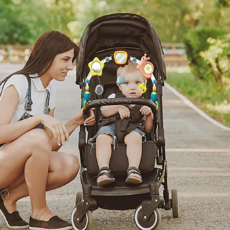 JUGUETE BFT SONAJERO ARCO COCHE CUNA AJUSTABLE BEBES LAU - 6