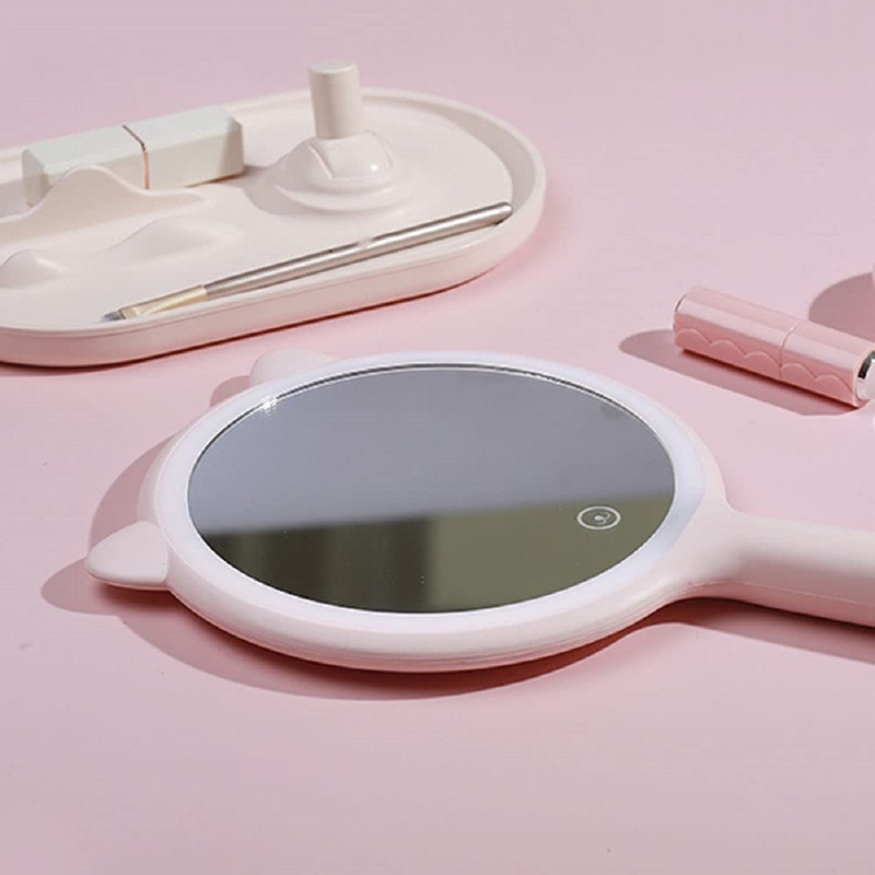 MAQUILLAJE ESPEJO AUMENTO COSMETICO LUZ LED RECARGABLE LAU - 6