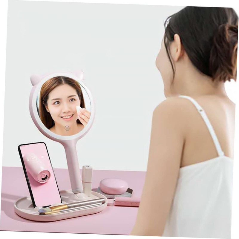 MAQUILLAJE ESPEJO AUMENTO COSMETICO LUZ LED RECARGABLE LAU - 7