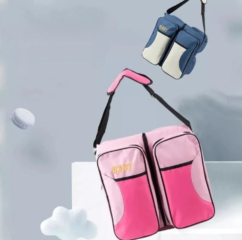MOCHILA A95X 3 EN 1 BOLSO PAÑALERA CUNA MUDADOR PORTATIL BEBE LAU MULTICOLOR - 9