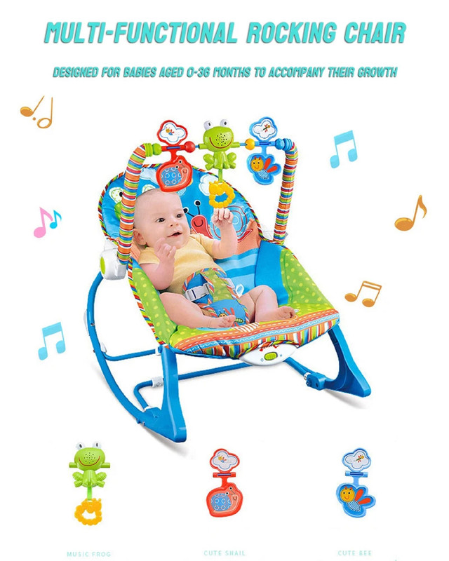 SILLA MECEDORA A95X VIBRACION 3EN1 MUSICAL RELAJANTE BEBÉS LAU - 5