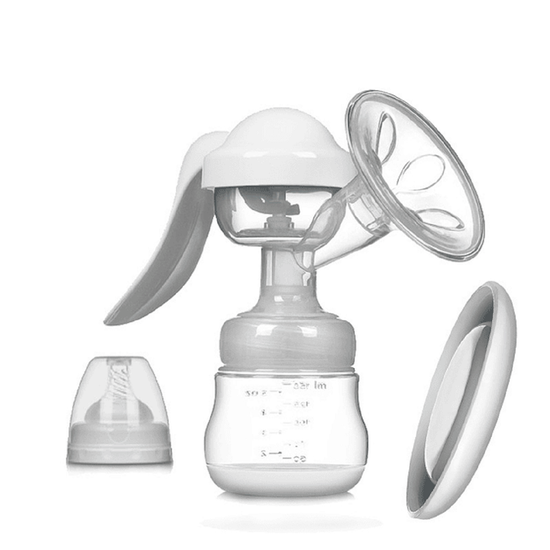 EXTRACTOR LECHE MANUAL VASO BOCA ANCHO MAMAS BEBES LAU - 6